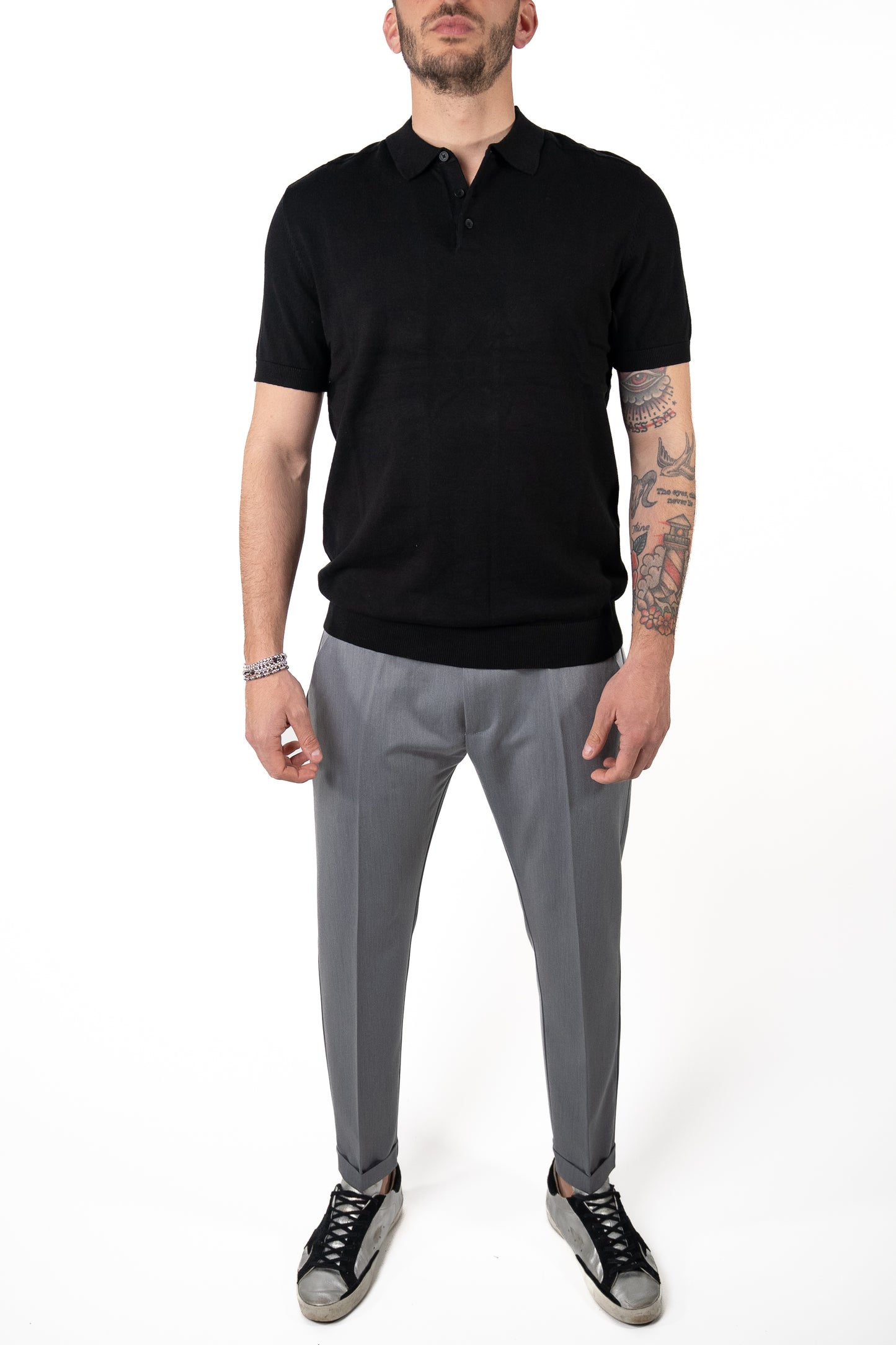 Pantalone Fresco Tela Grigio