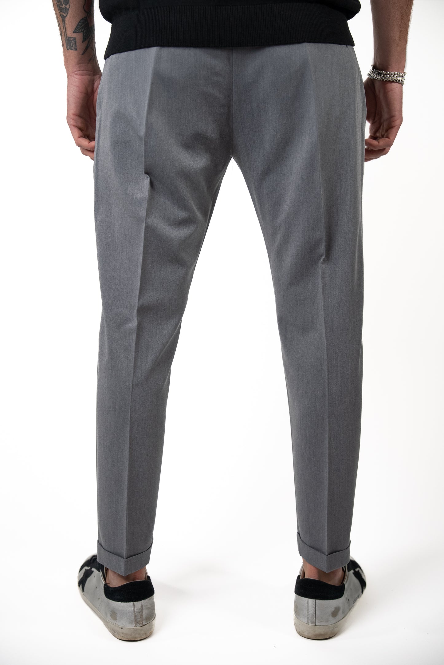 Pantalone Fresco Tela Grigio