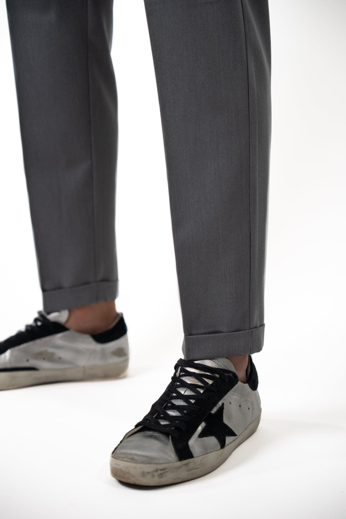 Pantalone Fresco Tela Grigio