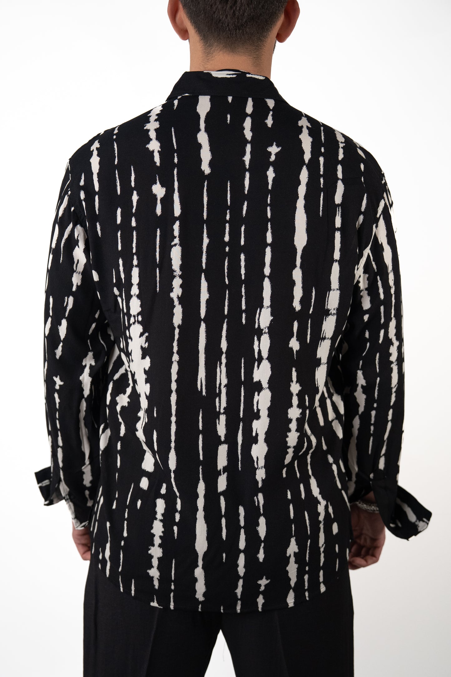 Camicia fantasia Riga bianca irregolare