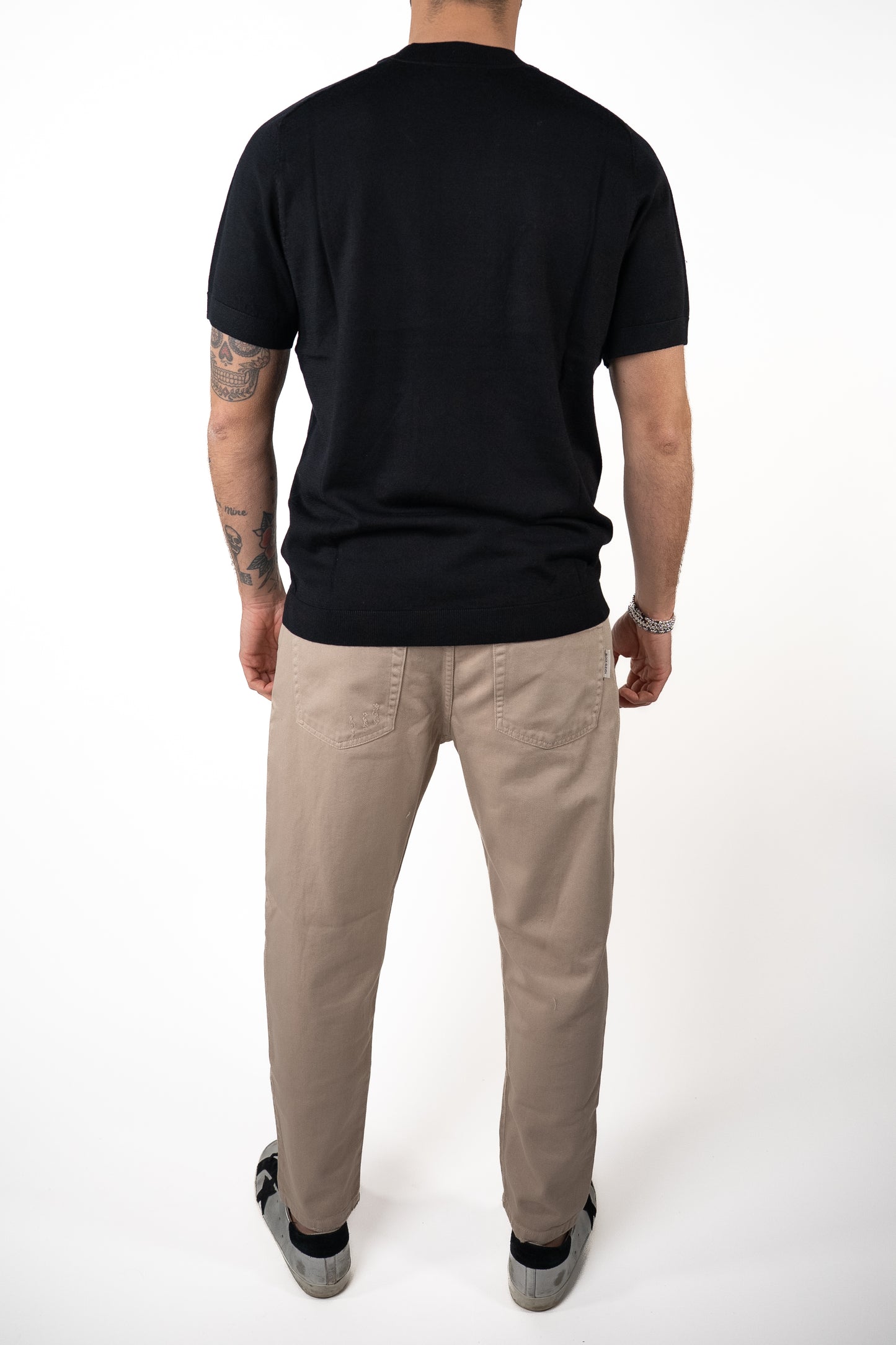 T-shirt Knit Merino Nero