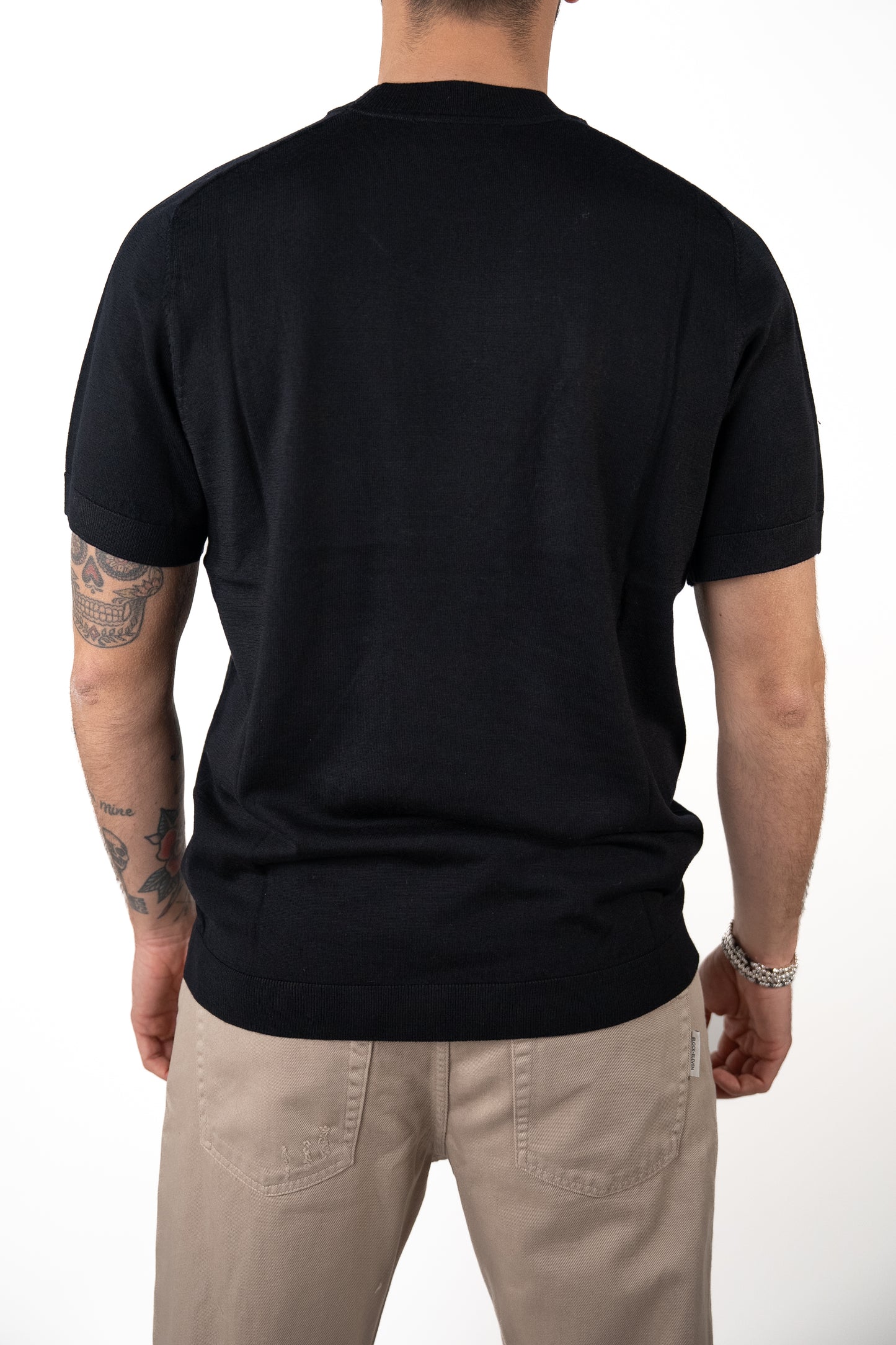 T-shirt Knit Merino Nero