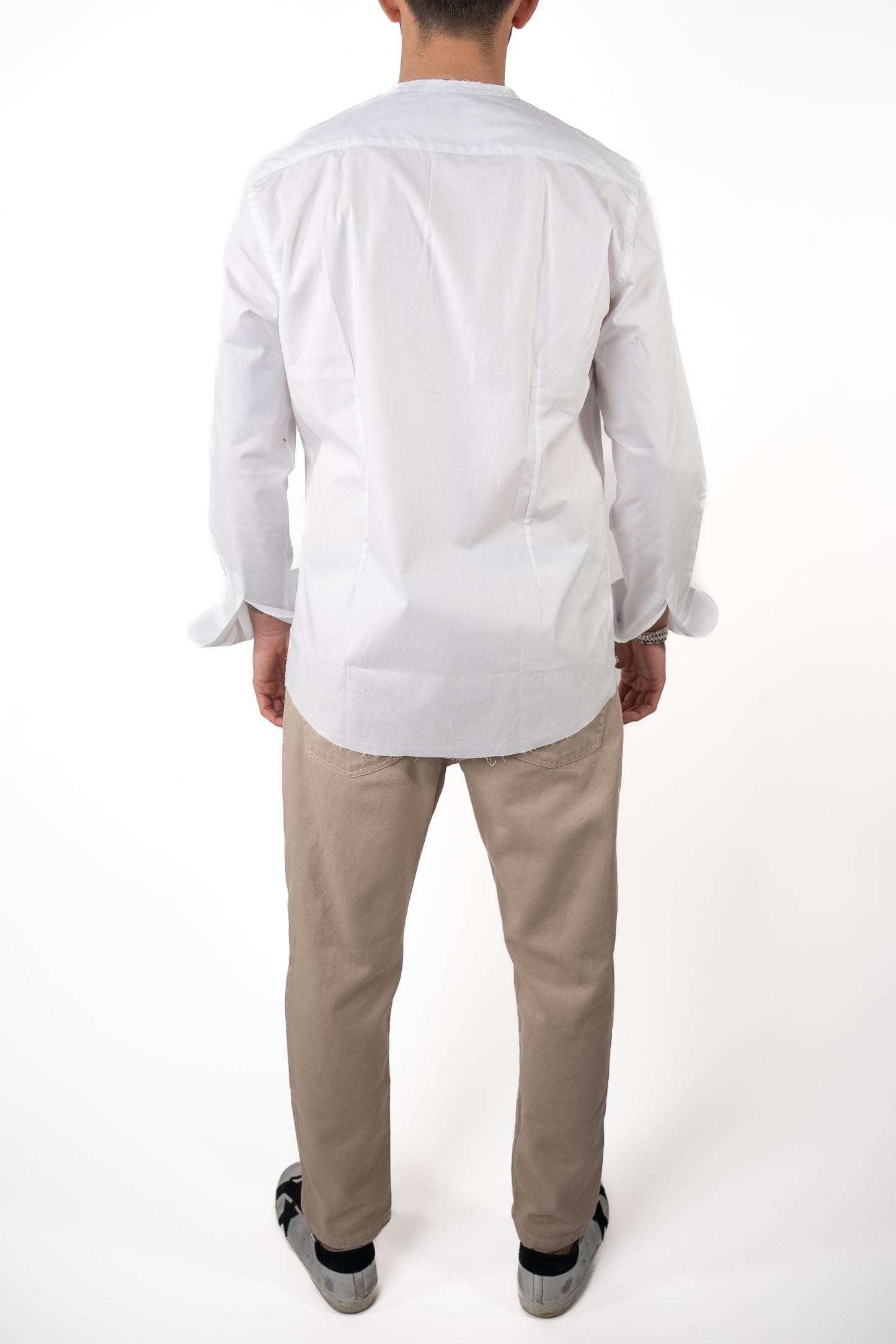 Camicia Corea Sfrangiata Bianca