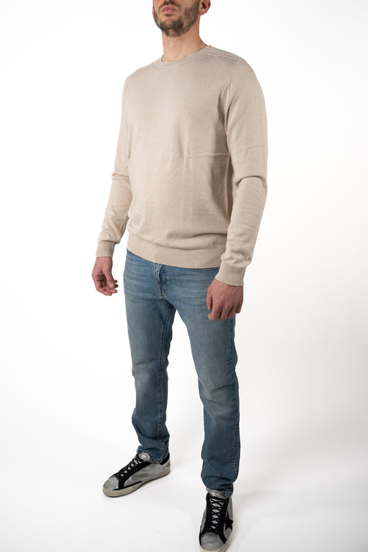 Maglia Girocollo Beige