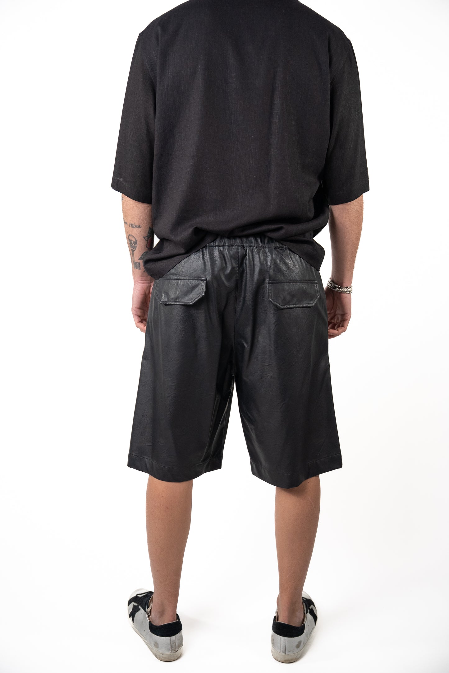 Leather Shirt Nero