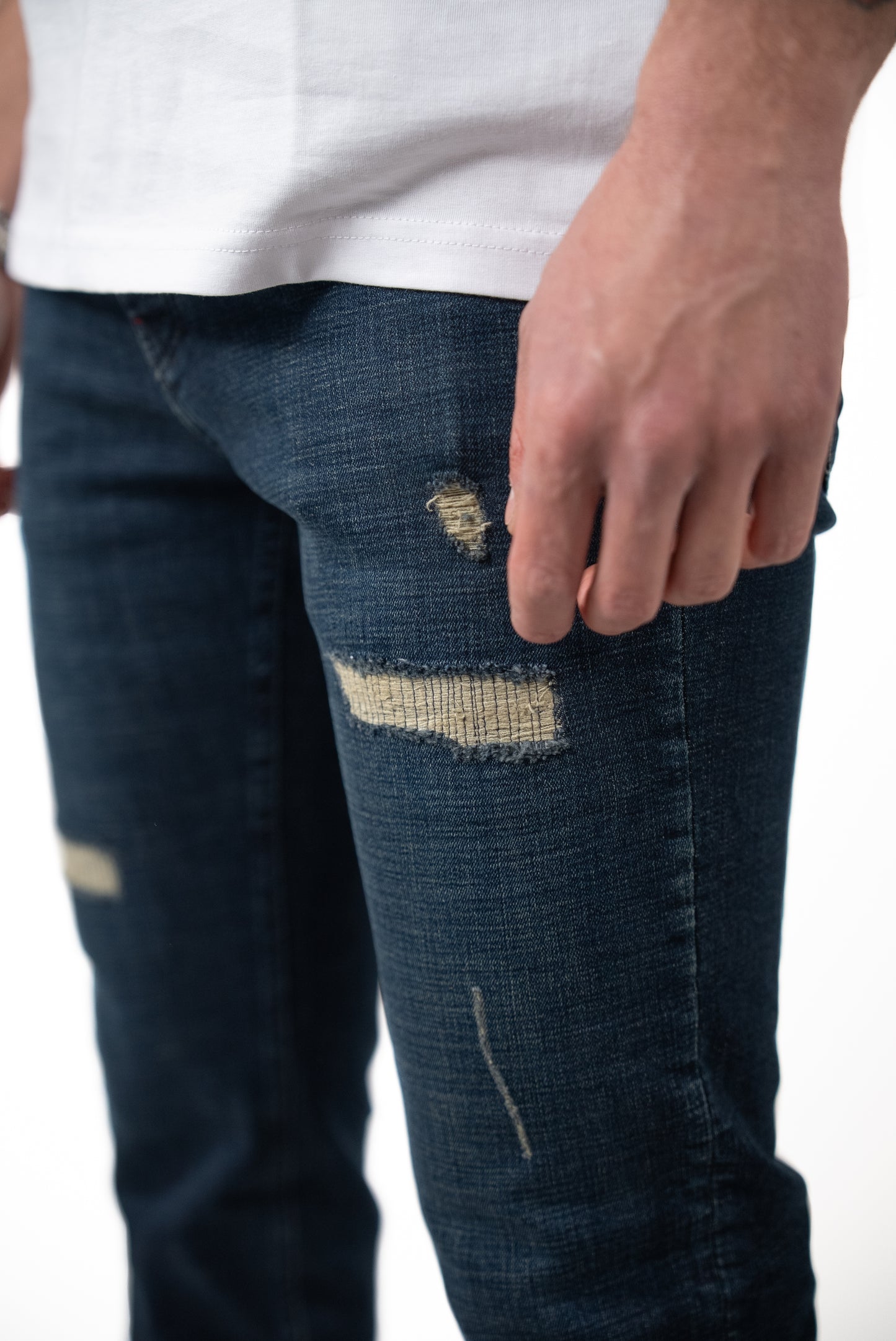 Jeans 5573 Blu Rammendi Beige