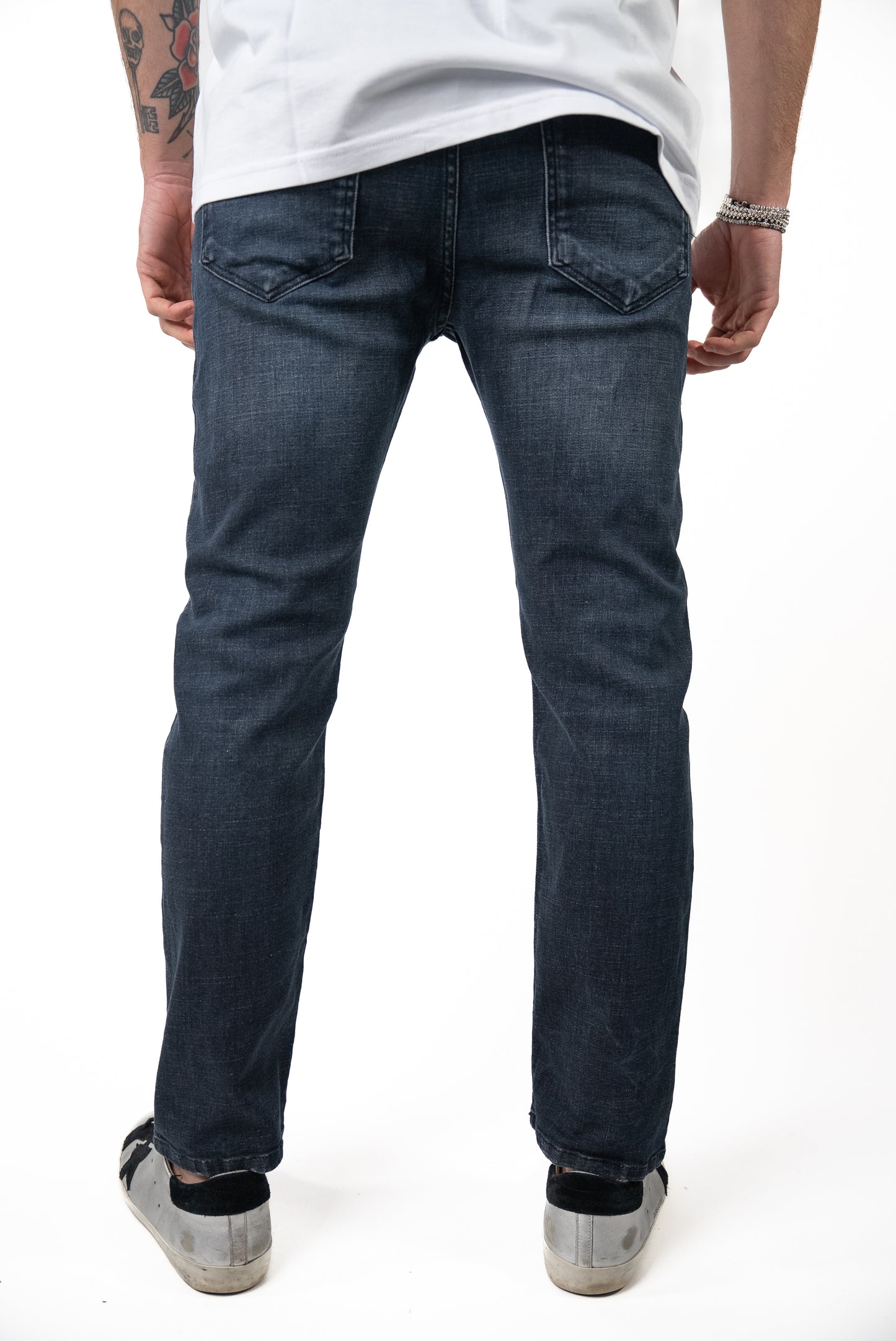 Jeans Denim Washed Blu Scuro