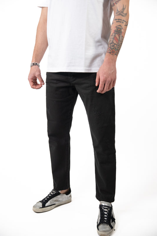 Jeans Nero Micro Rottura