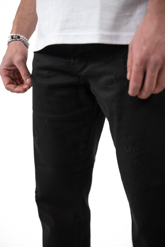 Jeans Nero Micro Rottura