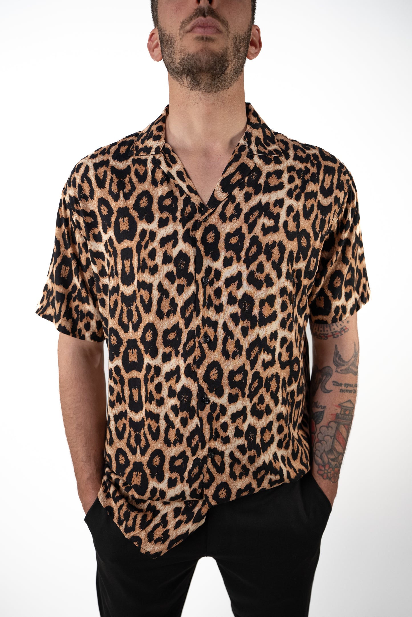 Camicia Fantasia Manica Corta Ghepardo