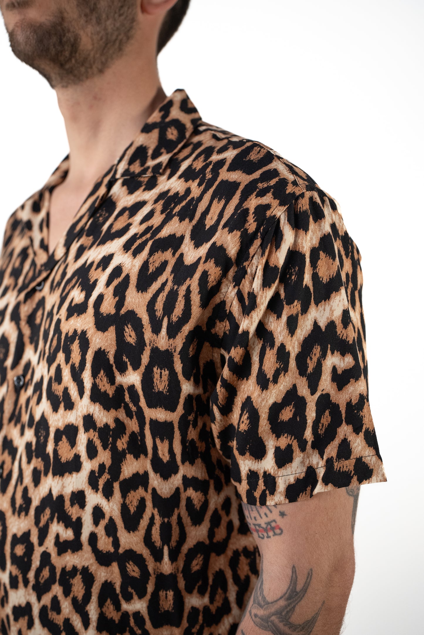 Camicia Fantasia Manica Corta Ghepardo