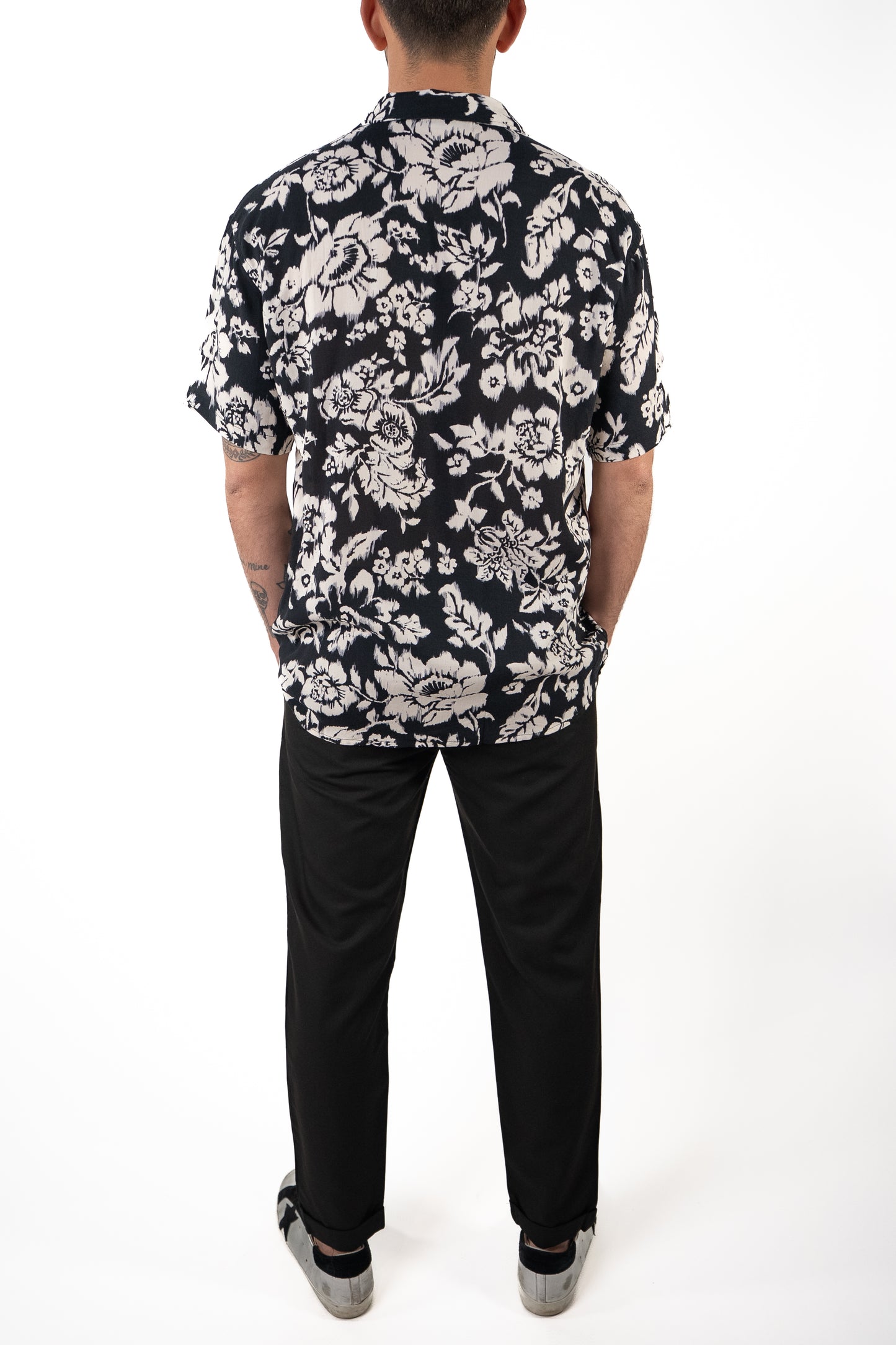 Camicia fantasia manica corta Fiore Sbavato