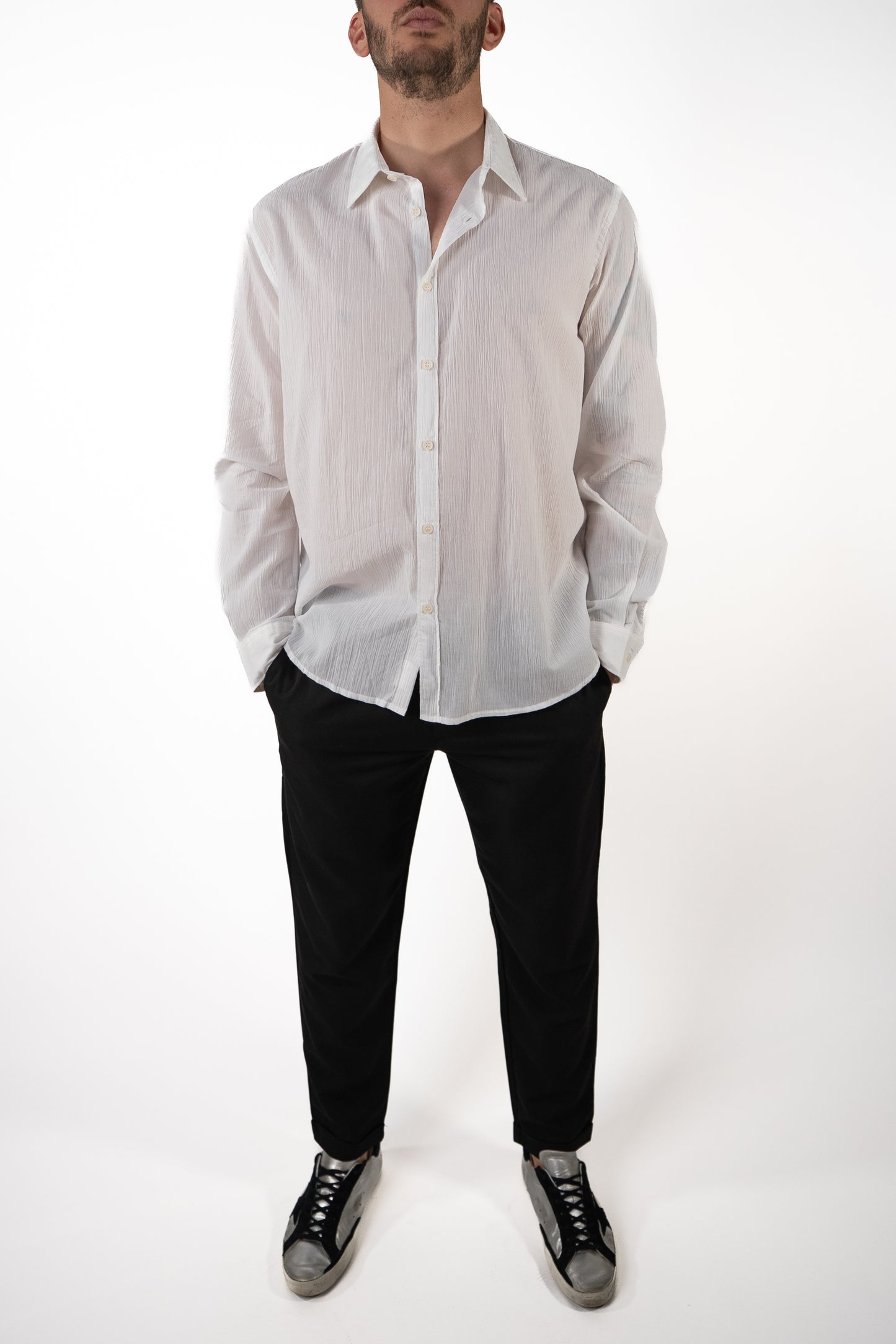 Camicia effetto Stropicciato in cotone