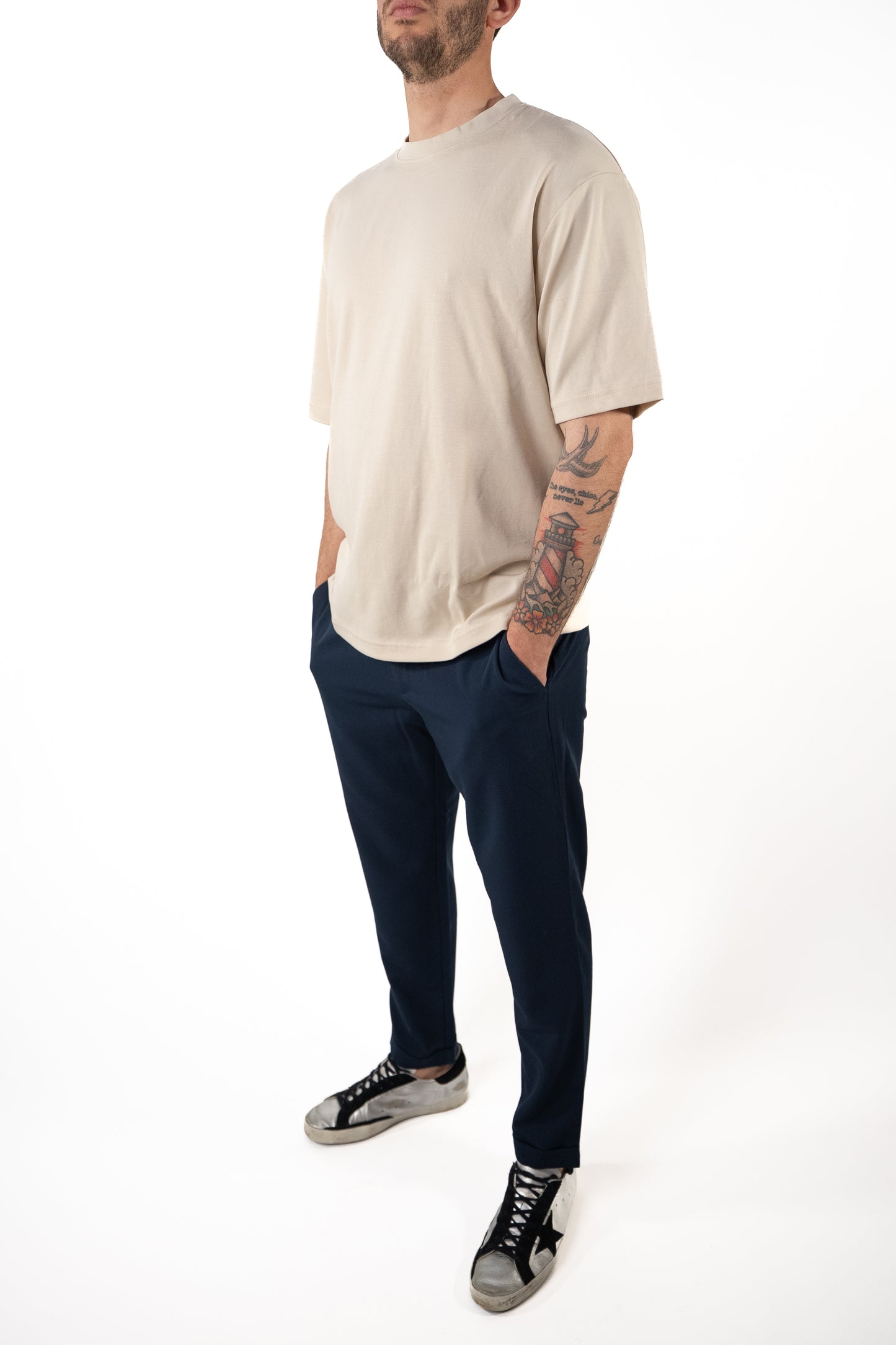 T-shirt Beige Over Basic