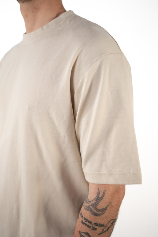 T-shirt Beige Over Basic
