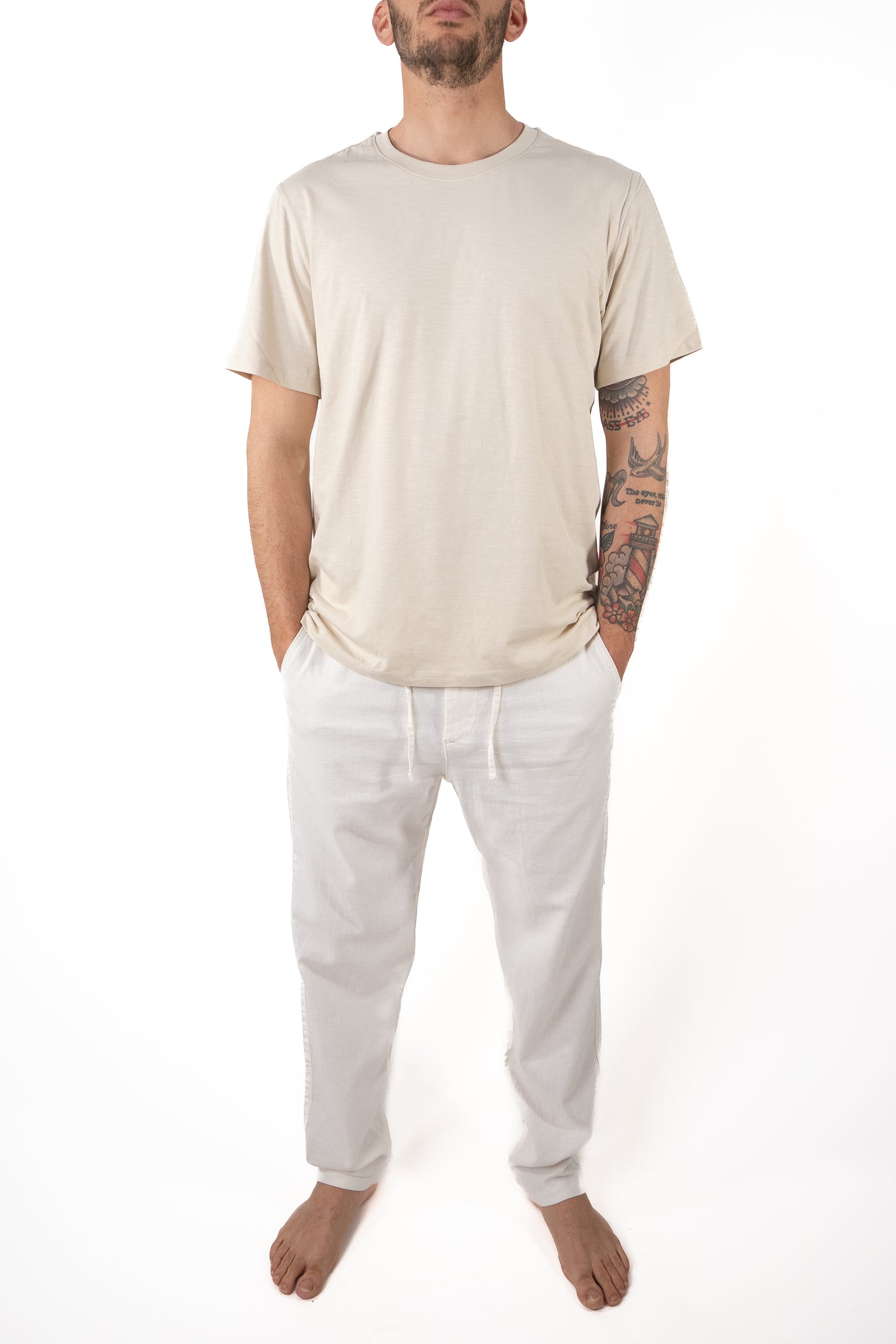 T-shirt Texture Slub Oatmeal