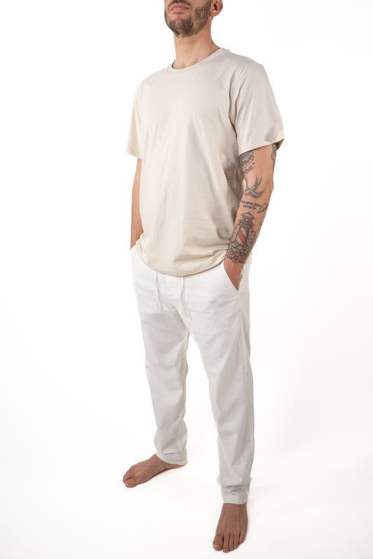 T-shirt Texture Slub Oatmeal