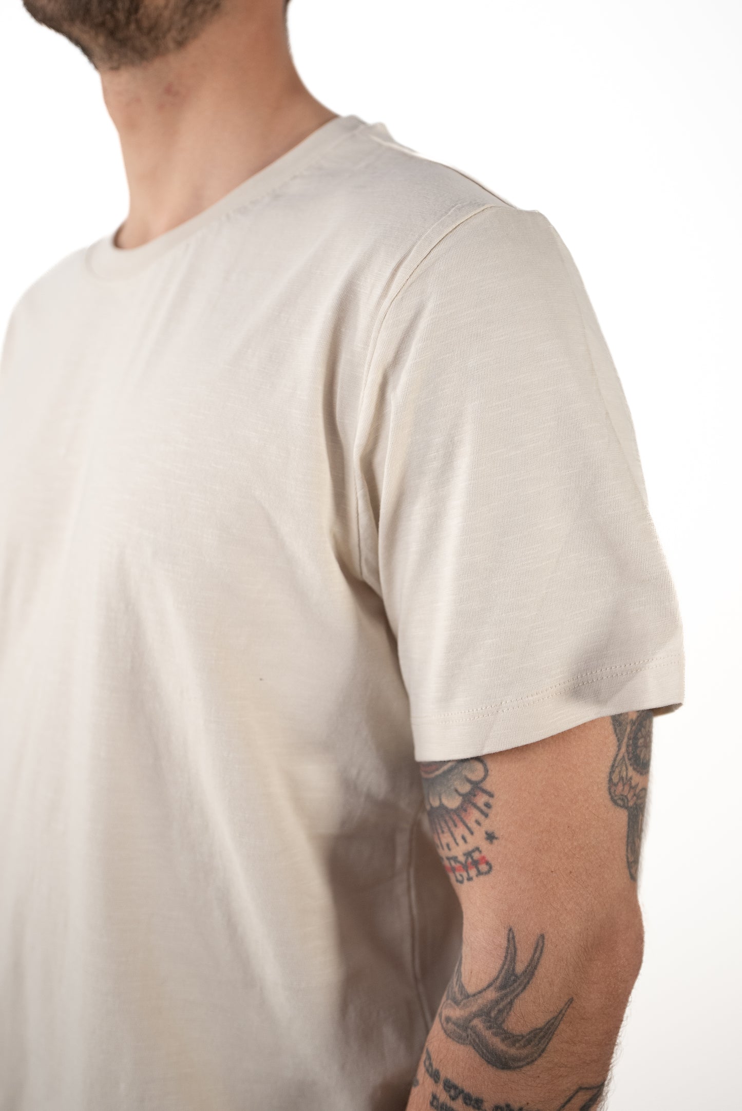 T-shirt Texture Slub Oatmeal