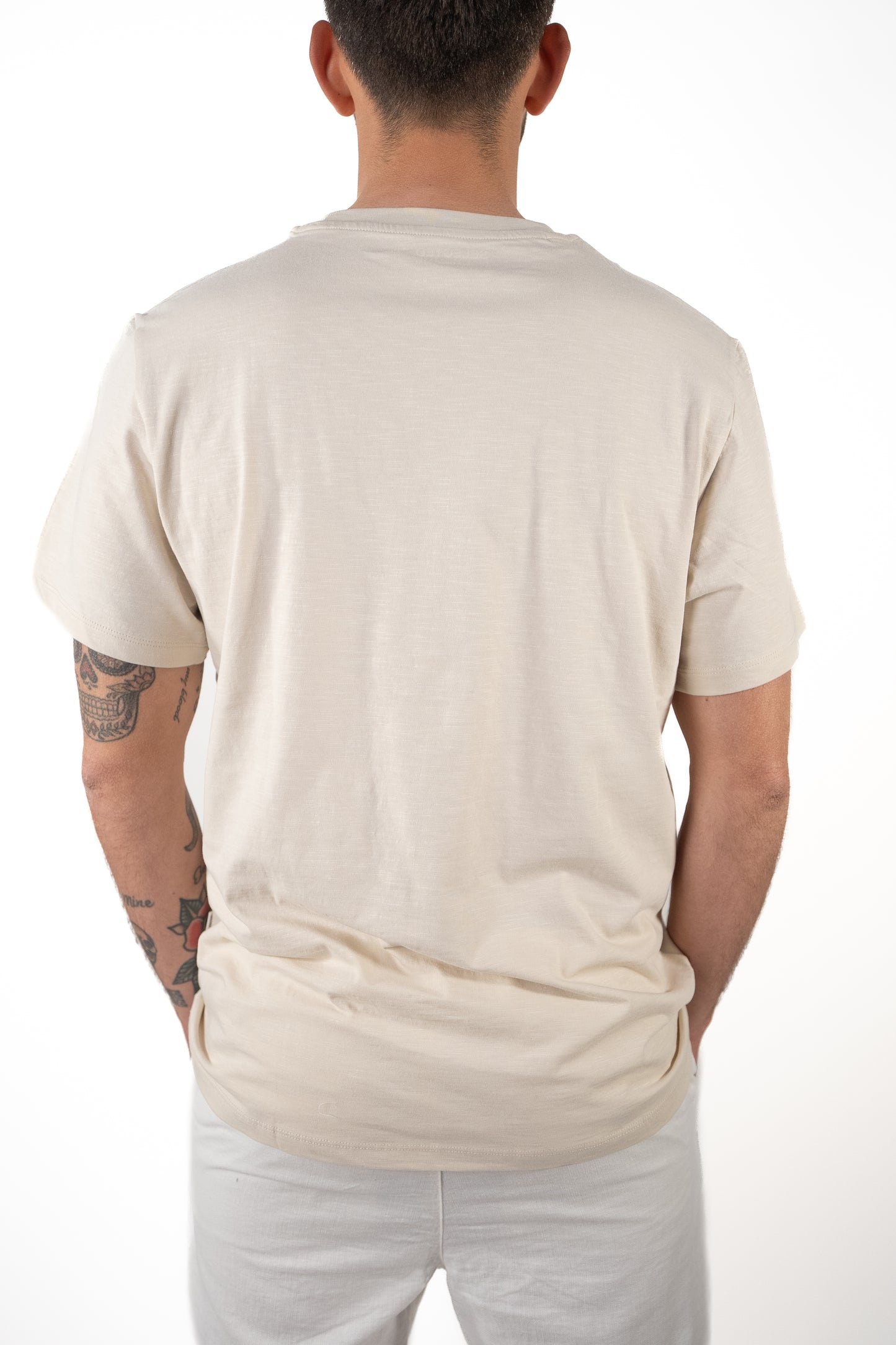 T-shirt Texture Slub Oatmeal