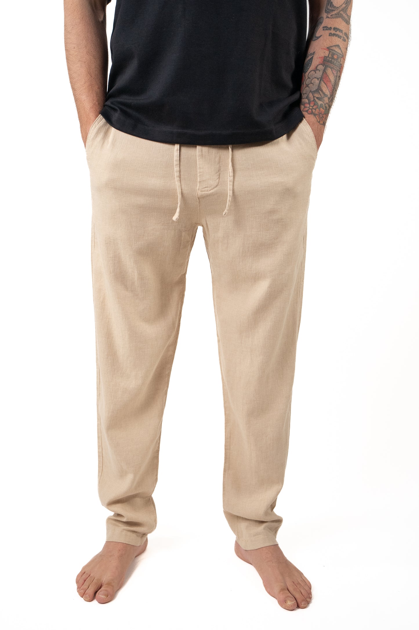 Pantalone in Lino Brody Slimtape Sabbia