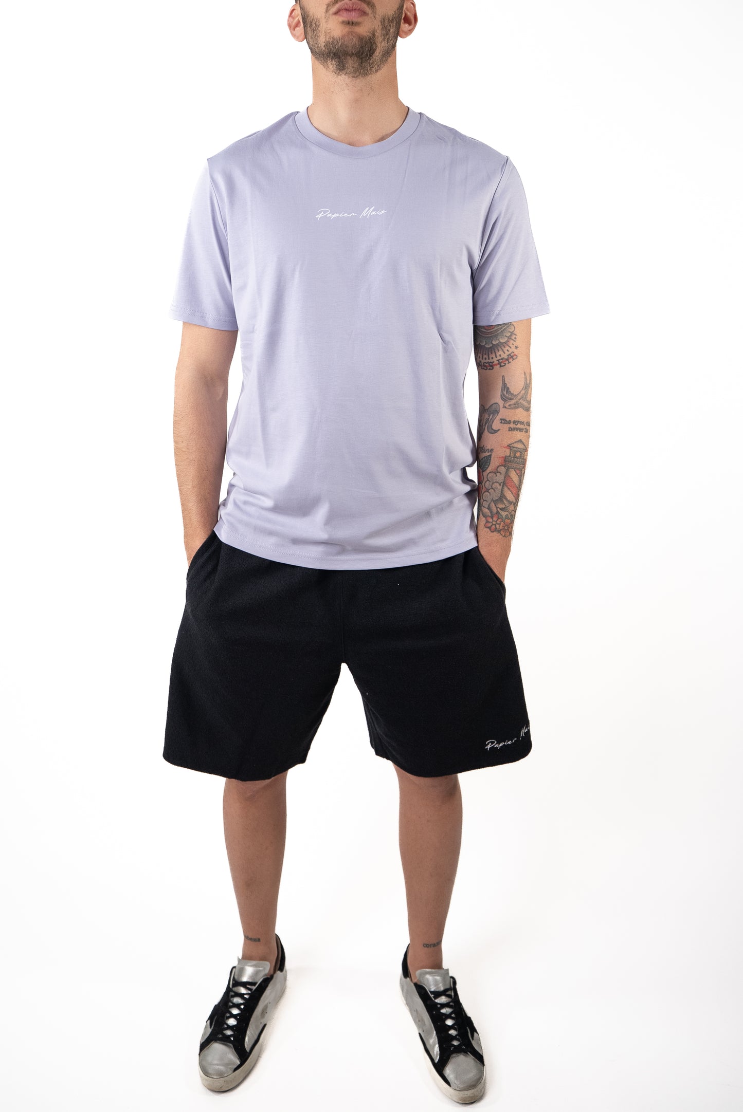 T-shirt in cotone Regular Lilla