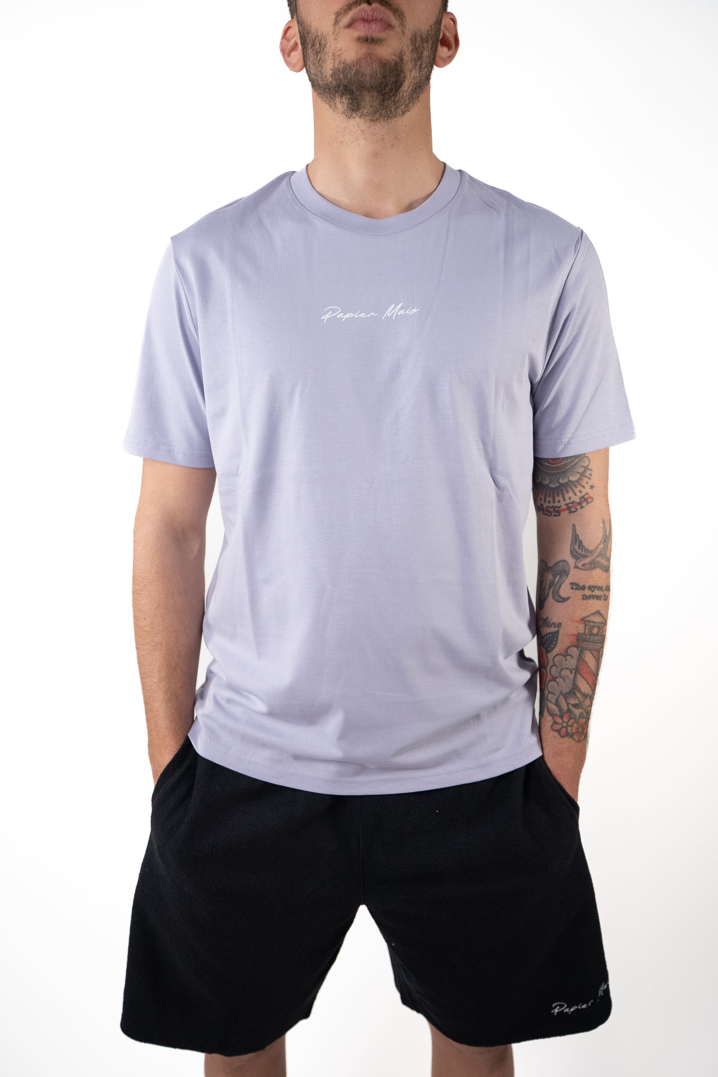 T-shirt in cotone Regular Lilla