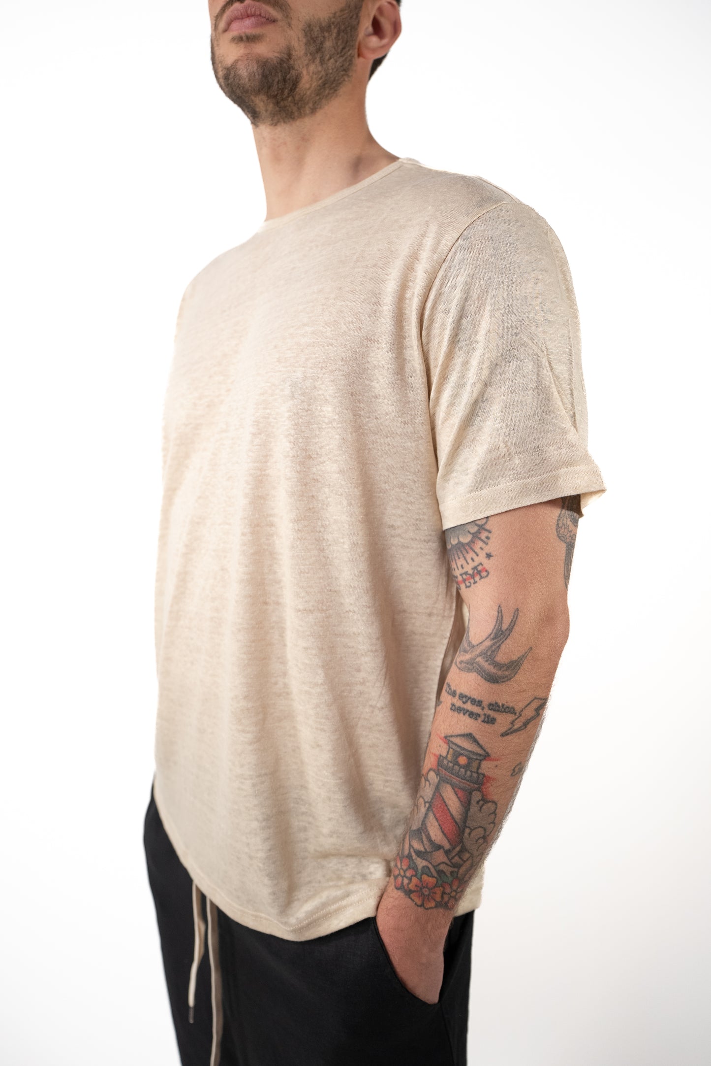 T-shirt Linen Tee Beige