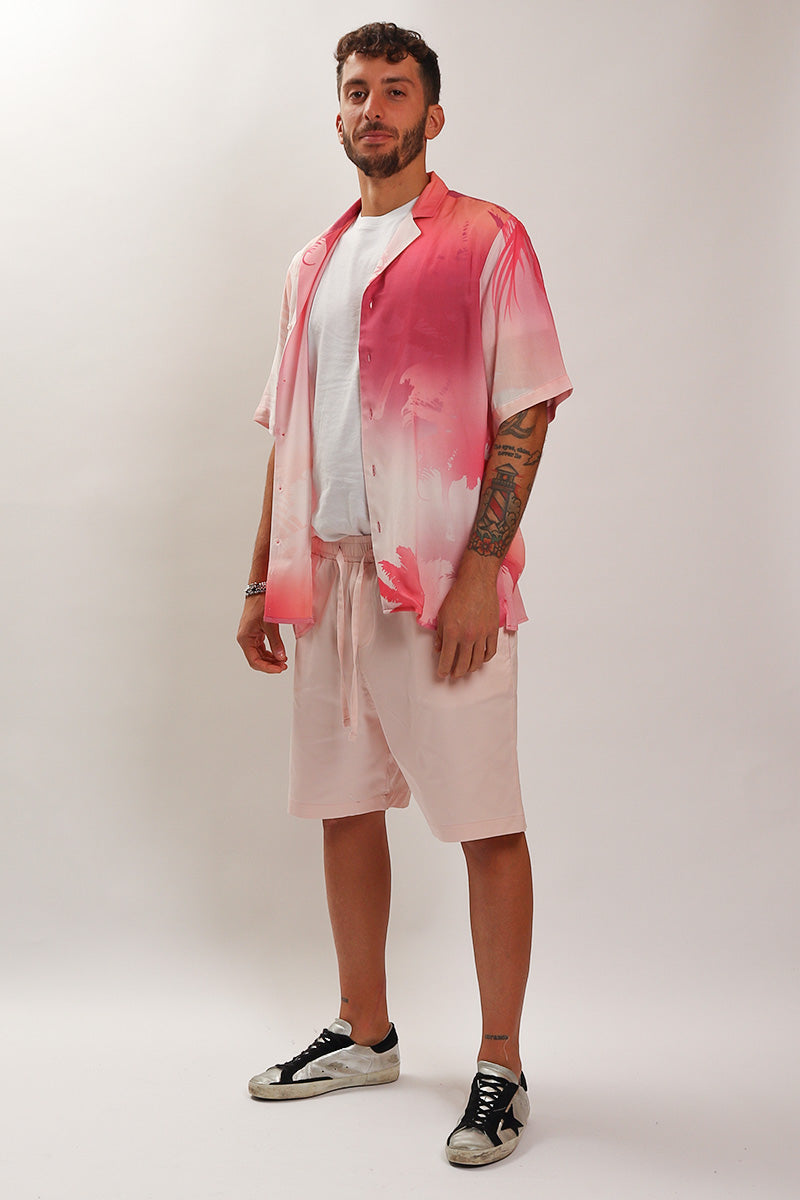 Camicia Pink Palm