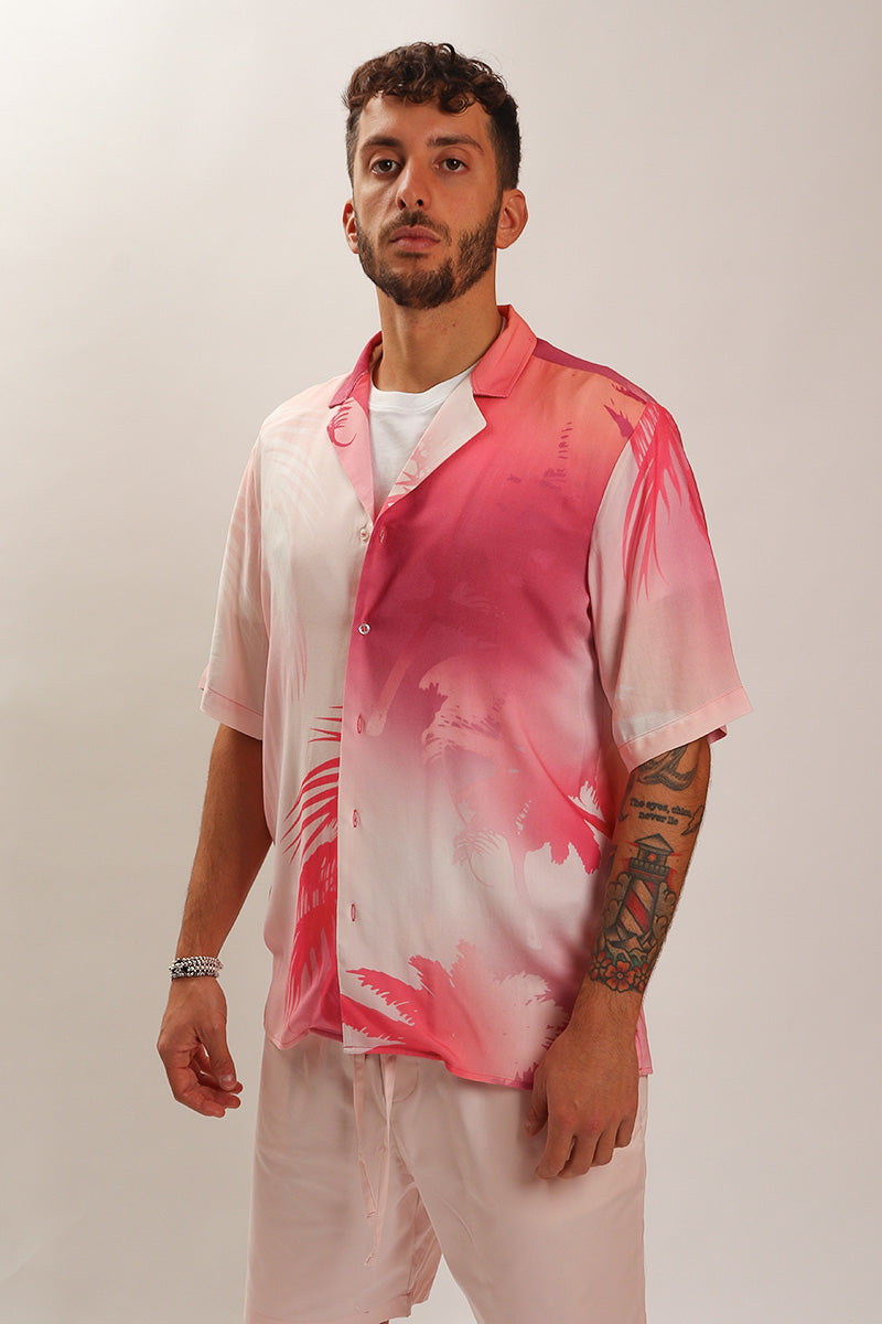 Camicia Pink Palm