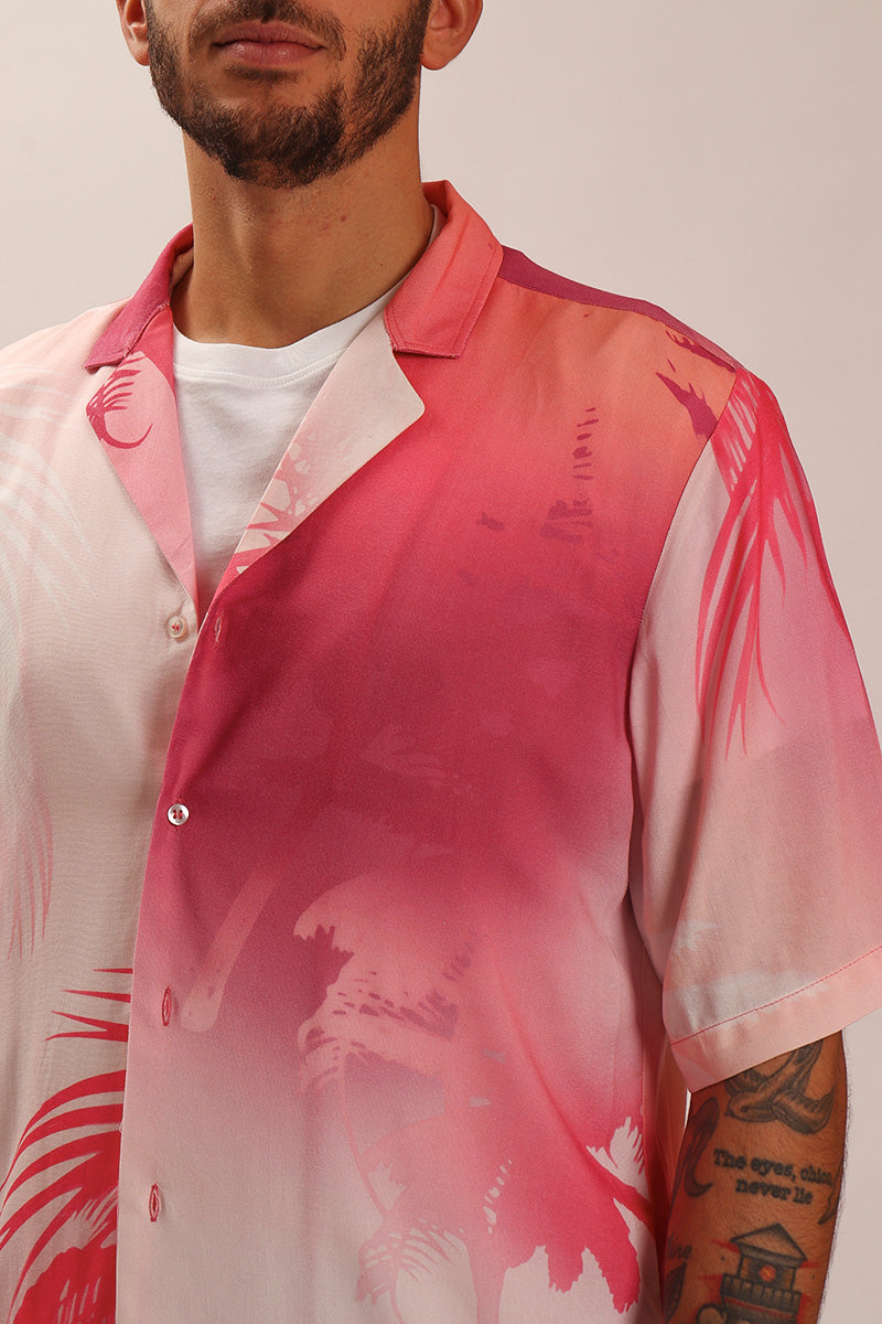 Camicia Pink Palm