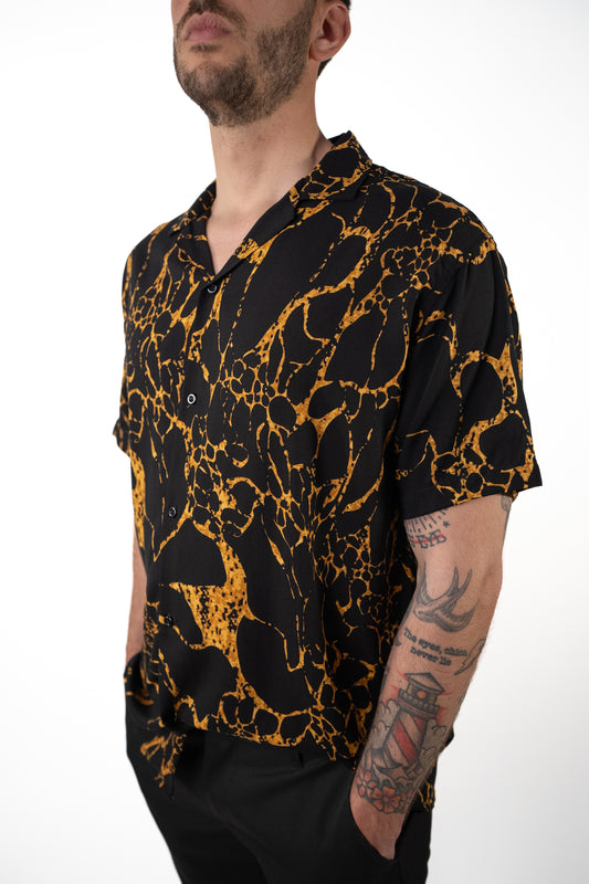Camicia Fantasia manica corta Marmo
