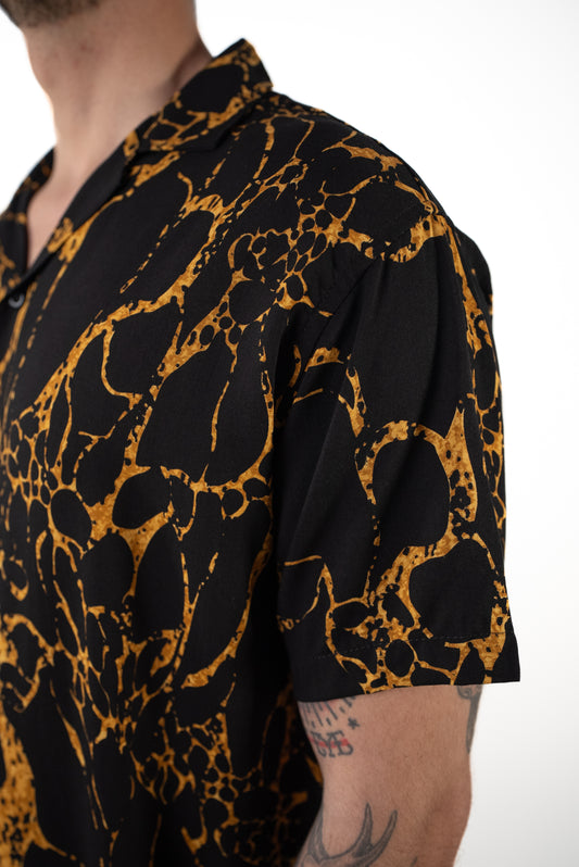 Camicia Fantasia manica corta Marmo