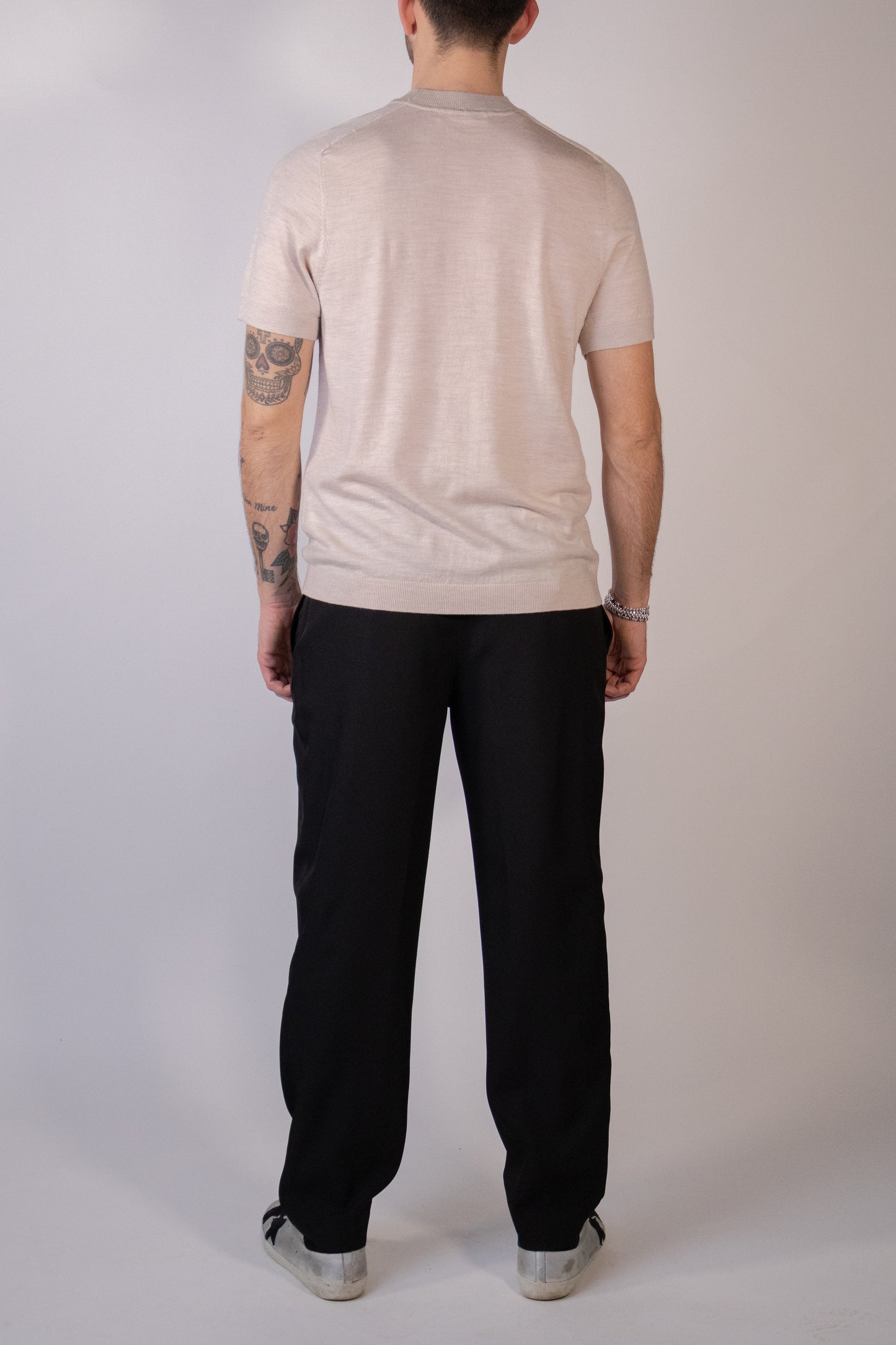 T-shirt Knit Merino Beige Melange