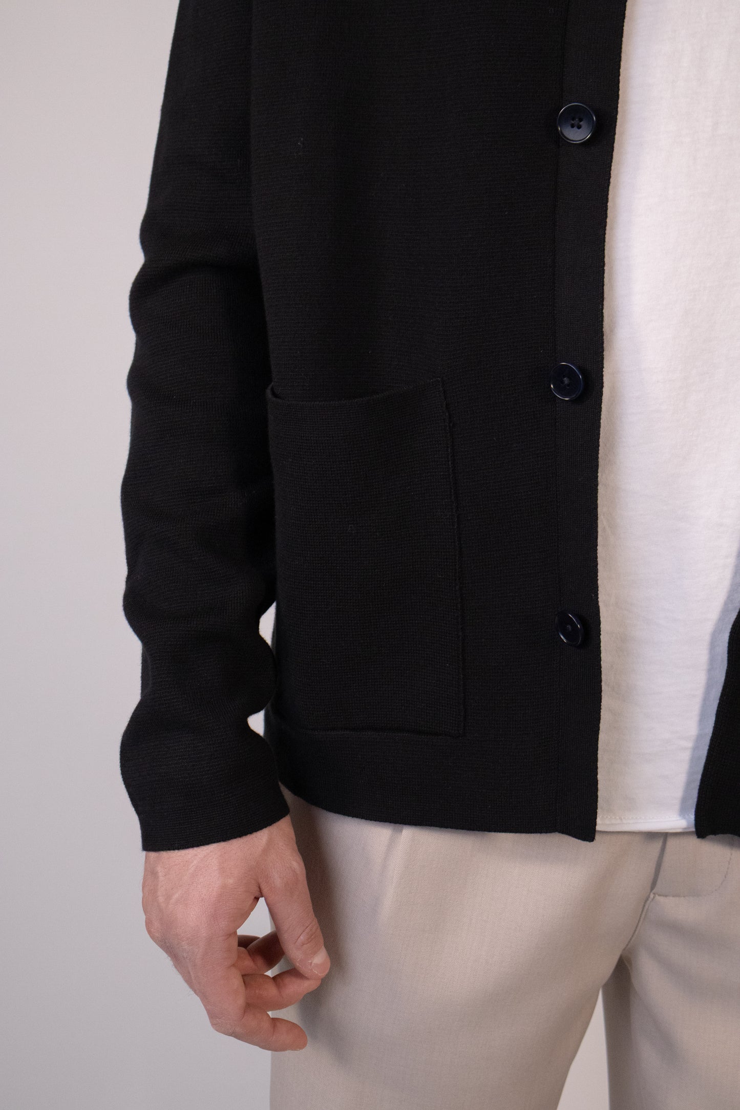 Cardigan a Maglia Nero