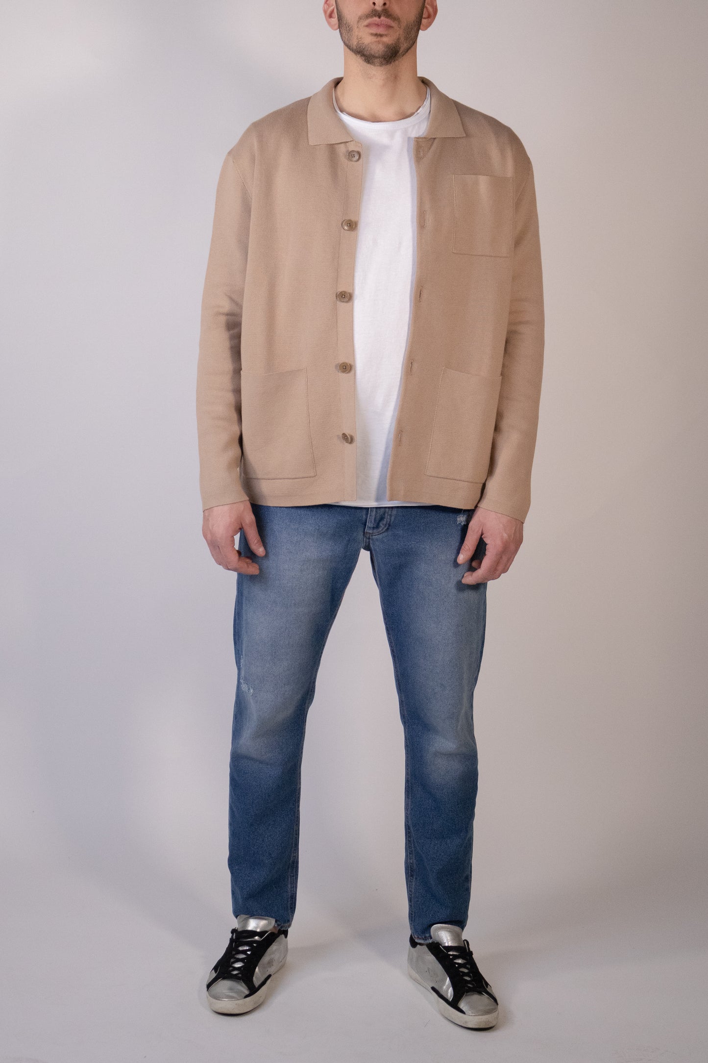 Cardigan a Maglia Deserto