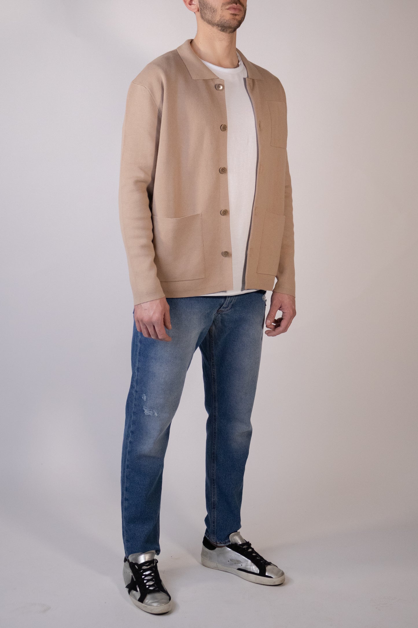 Cardigan a Maglia Deserto