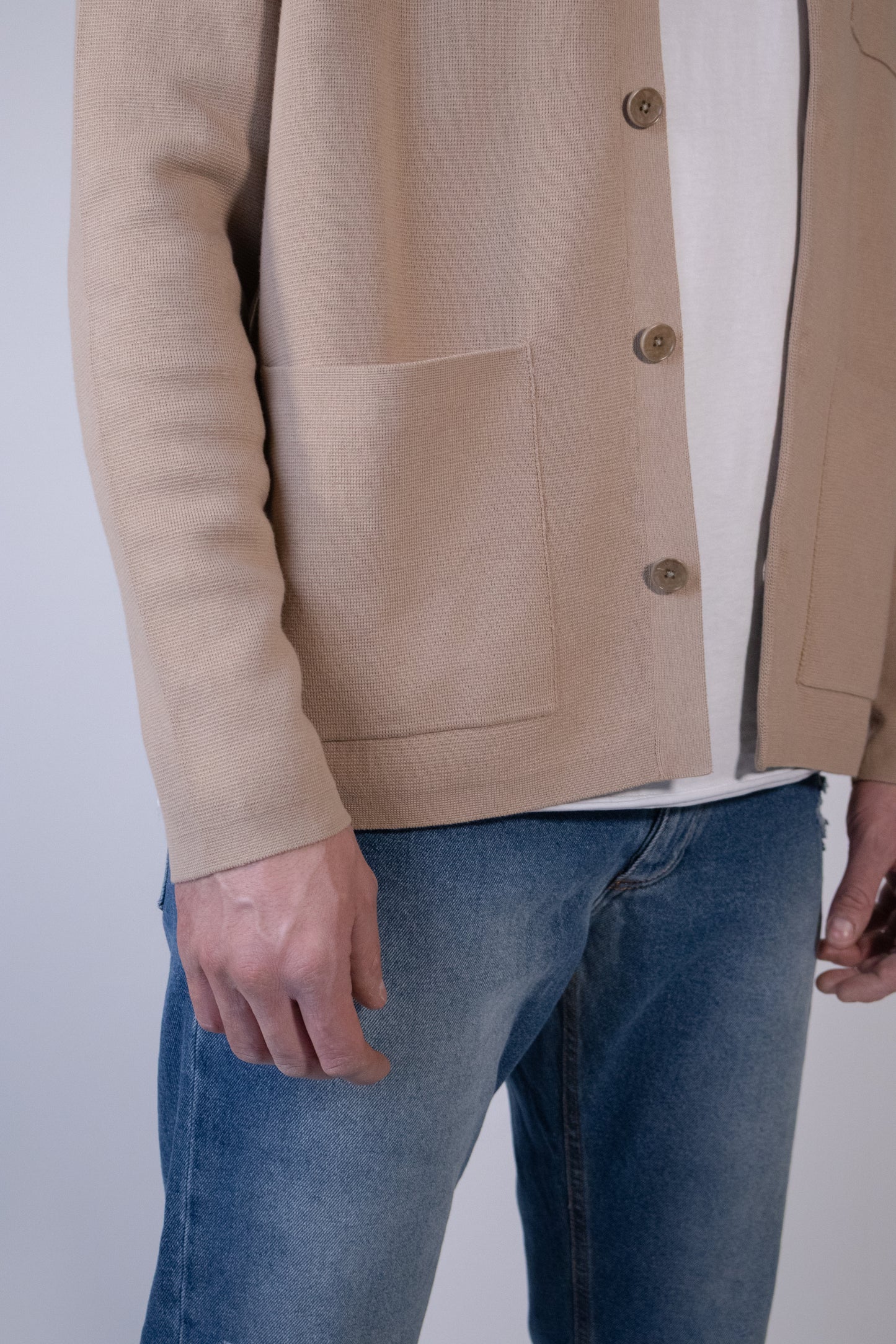 Cardigan a Maglia Deserto