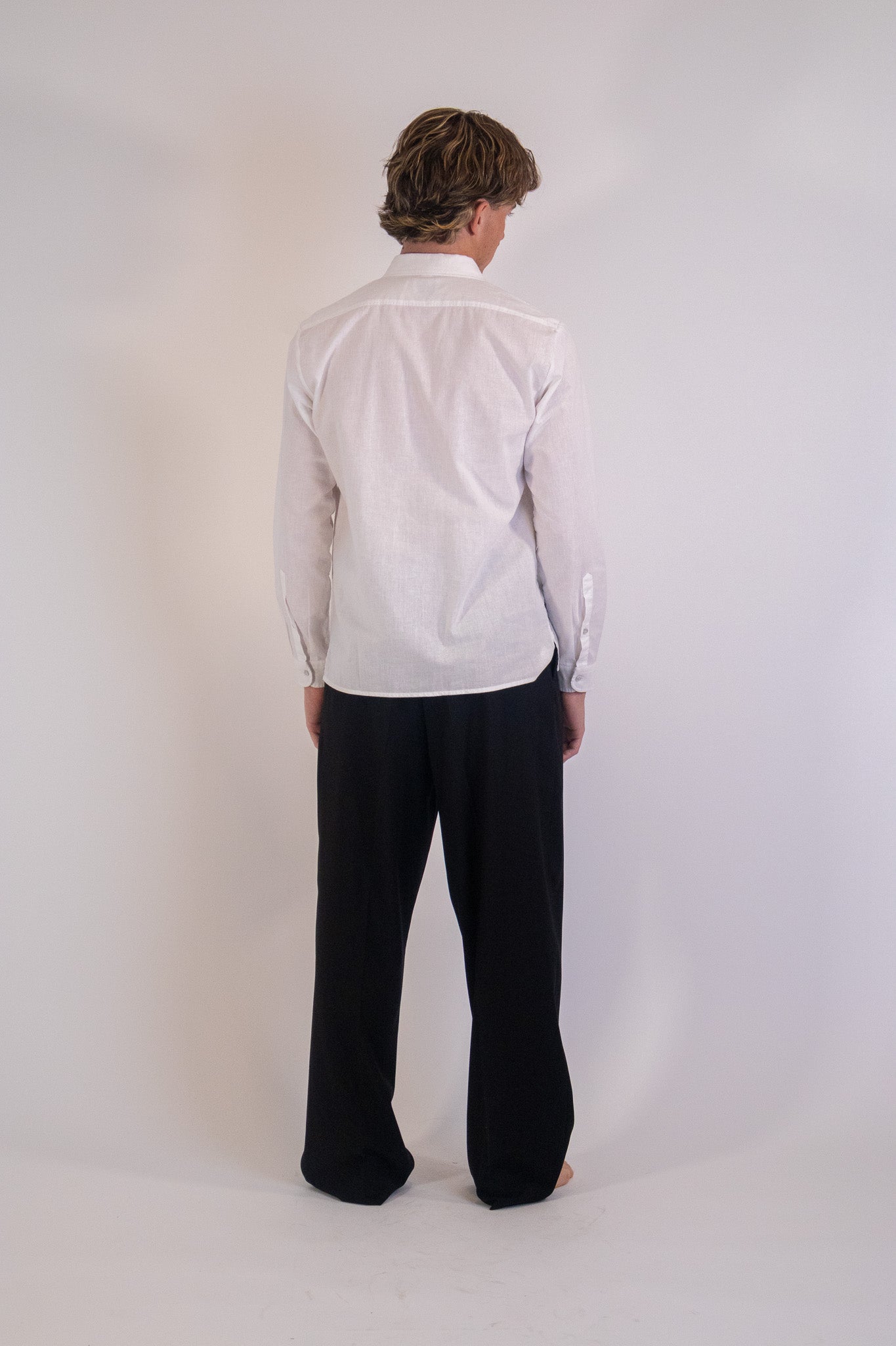 Pantalone Fondo Ampio con Pence Nero