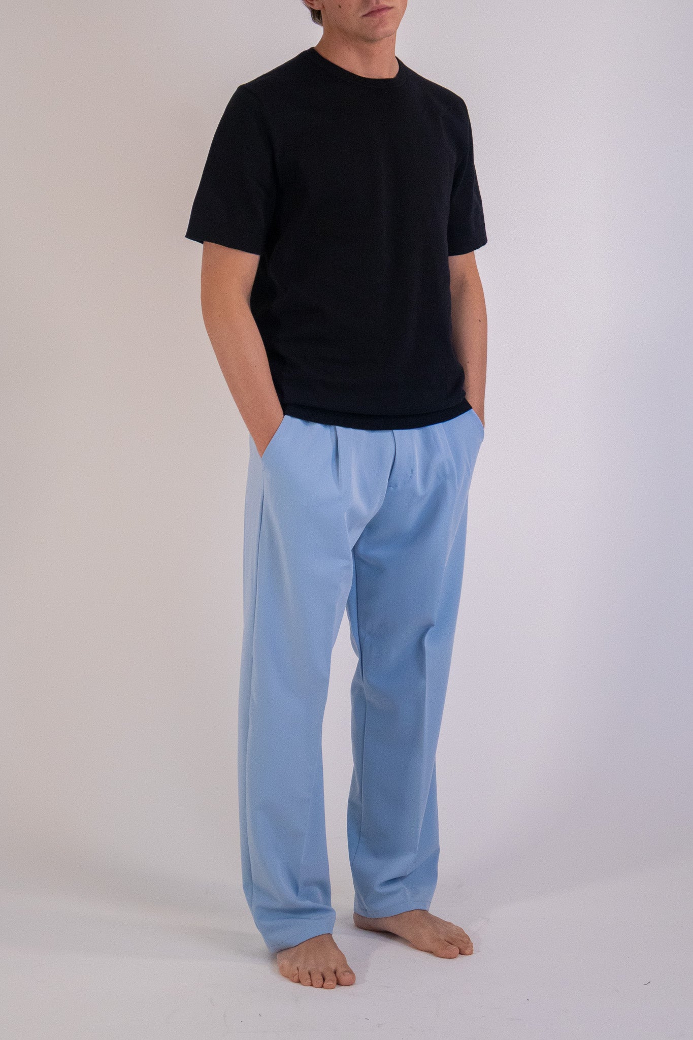 Pantalone Palazzo Cielo Bottone