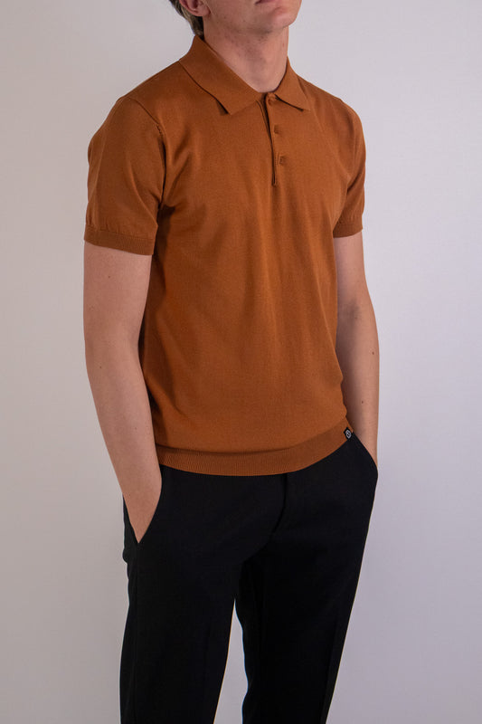 Polo Viscosa Mattone